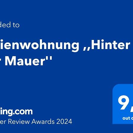 Ferienwohnung ,,Hinter Der Mauer" Hildburghausen Zewnętrze zdjęcie
